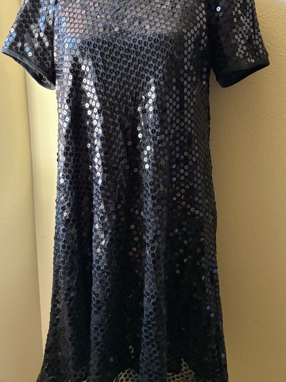 Vintage Liz Claiborne Petite Sequin Dress With Soldier Pads- Size 4 (CA 1638)